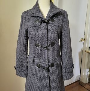 Vintage Inspired Grey Tweed Coat Women's size Medium